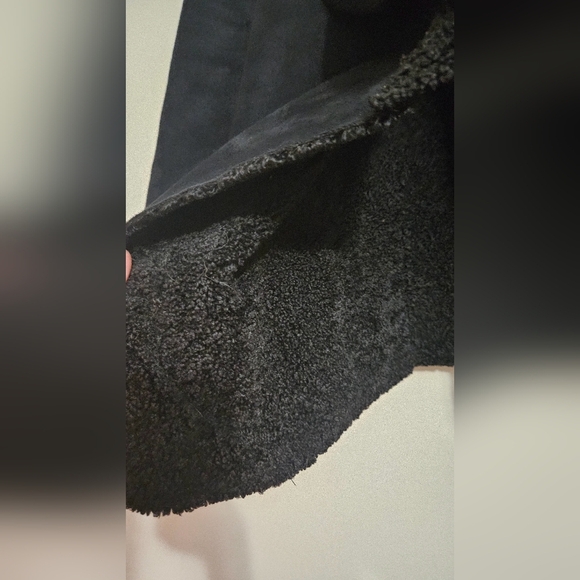 VELVET by Graham&Spencer Faux fur lined  faux suede outer draped jacket. Size S - Picture 7 of 13